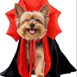 Dog Halloween Costumes for Small Medium Large Dogs Cats, Adjustable Cat Dog Vampire Costume Cloak Stand-Collar,Small Dog Halloween Costumes for Dachsh