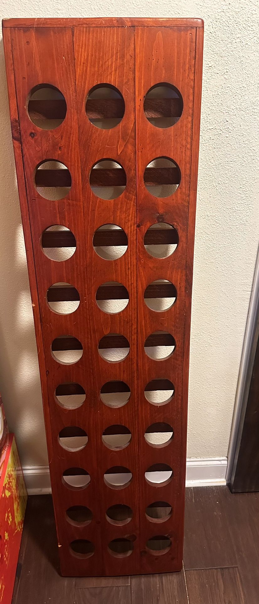 Real wood wine rack