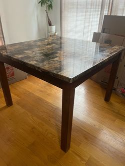 Marble Top Dining Table (No Chairs), Seats 4 — $100 OBO