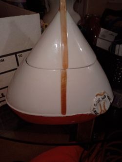 Vintage Sailboat Cookie Jar
