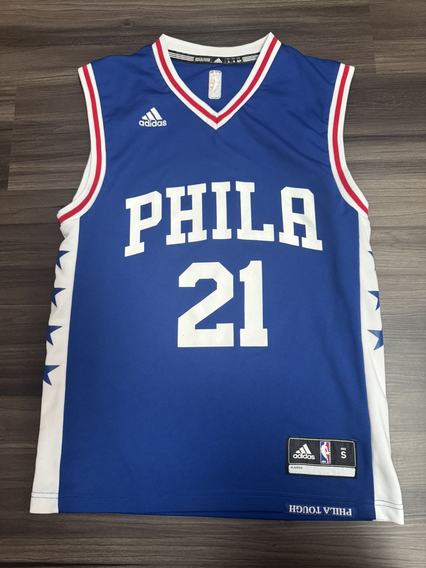 Adidas Philadelphia 76ers Joel Embid #21 2016 NBA Swingman Jersey Men’s Small