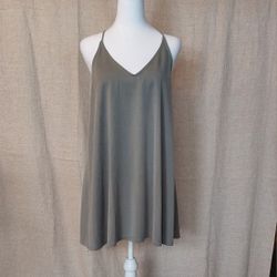 F21 Olive Green Slip On Tunic Dress