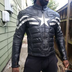 Captain America Motorcycle Jacket (Small)