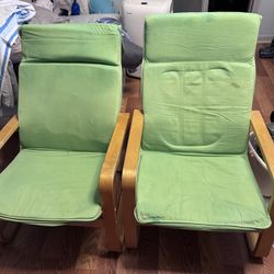 Pair of ikea poang chairs adult (price for two)