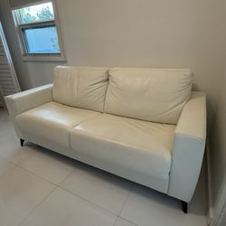 White Leather Couch