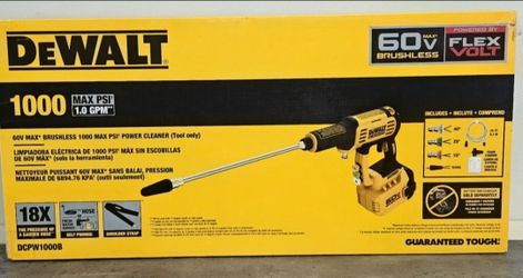 NEW DeWALT 60V MAX FLEXVOLT 1000 PSI Power Cleaner (DCPW1000B)