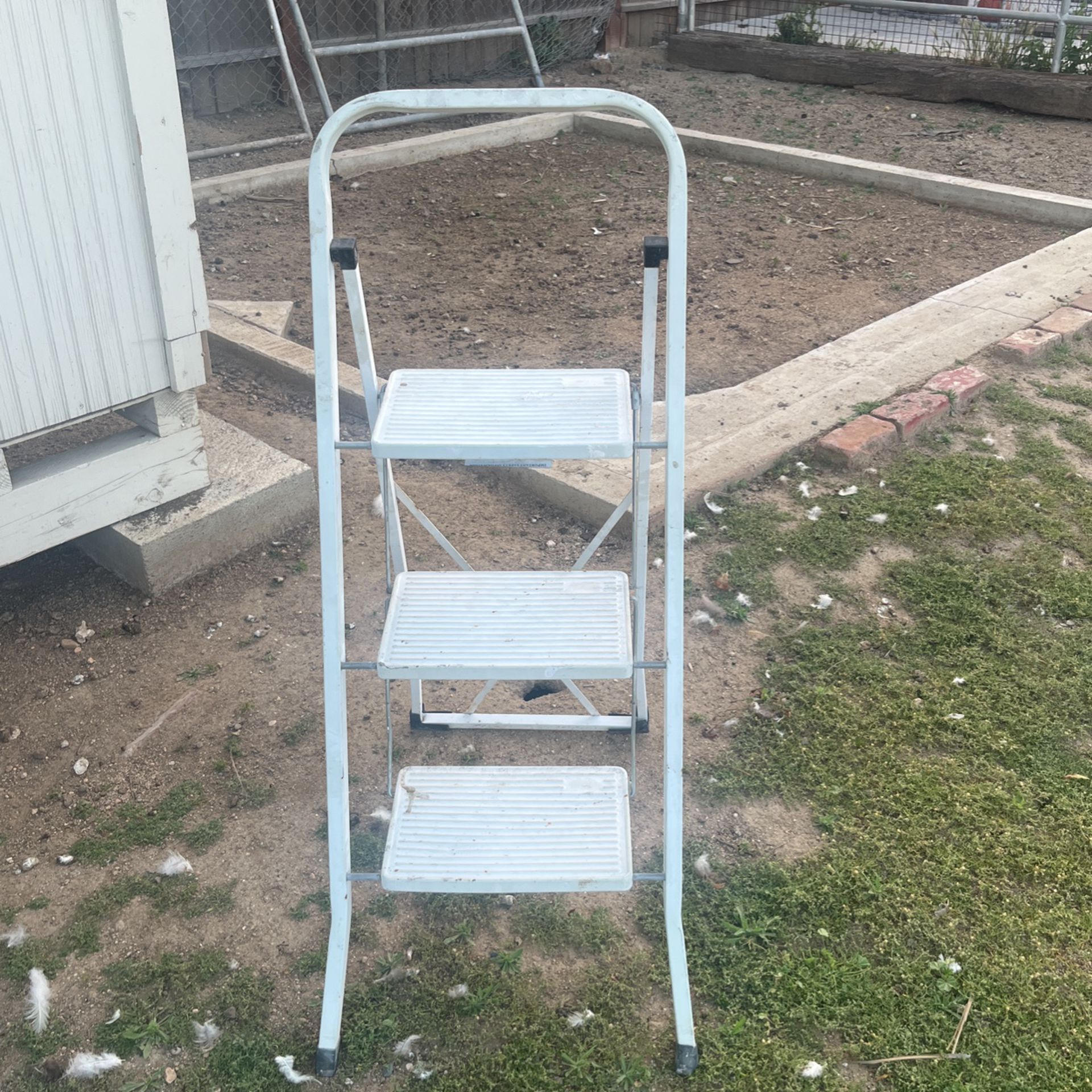 White Small Metal Ladder