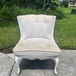 White Fabric Chair Set