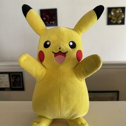 14” Official WCT Wicked Cool Toys Pokemon Pikachu Soft Toy Teddy Plush 