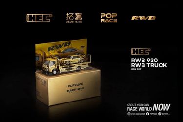 Pop Race RWB 930 Truck Gold Chrome Set HEC 2026 1:64 Diecast Car