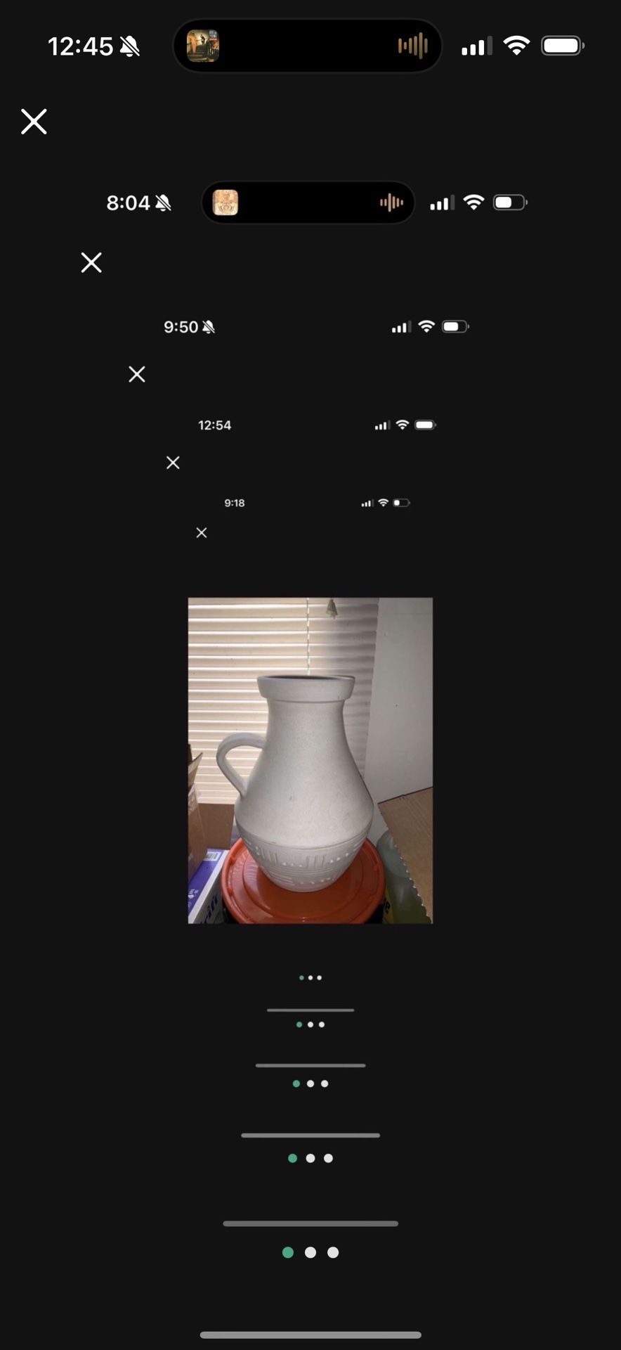 PITCHER POTTERY VASE HOME DECOR 14”TALL