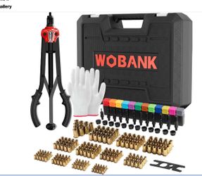 WOBANK Rivet Nut Tool Kit, 16" With 12 Mandrels & 230 Nuts