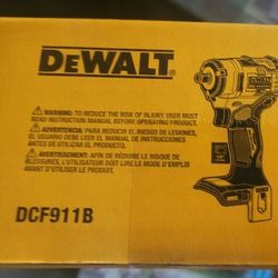 Brand New in Box DeWalt Brushless DCF911B, 1/2" Drive, Compact Impact Wrench w/ Hog Ring Anvil  & Belt Hook (Tool only)