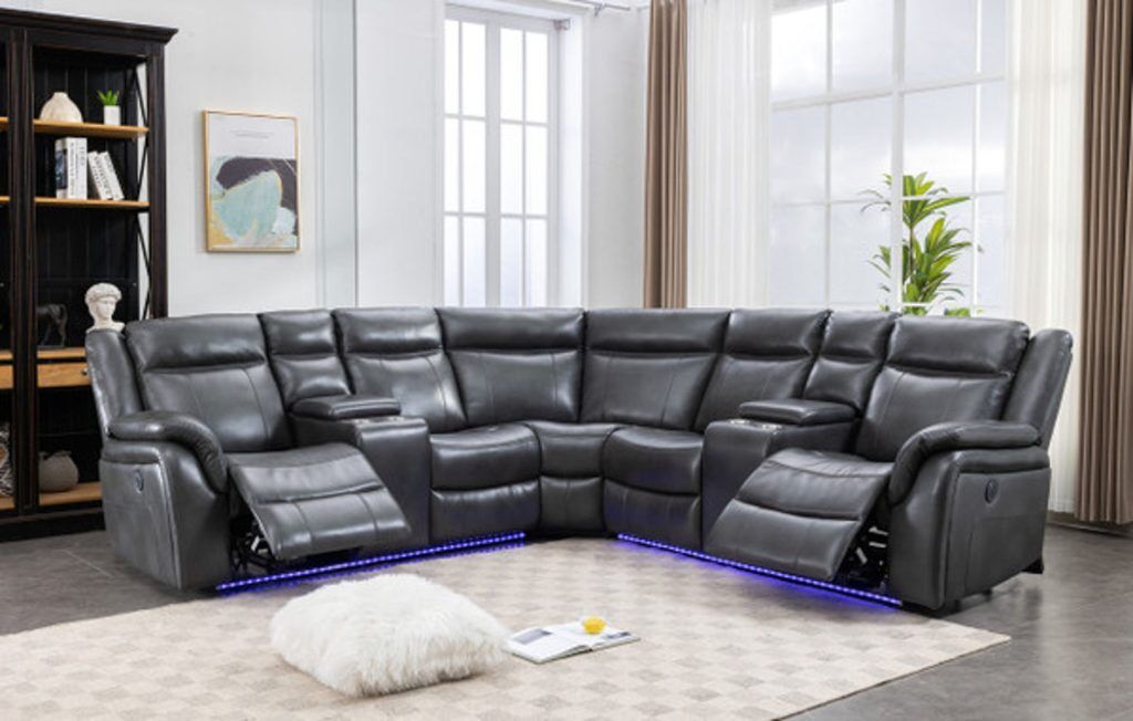Grey Reclining Sectionals