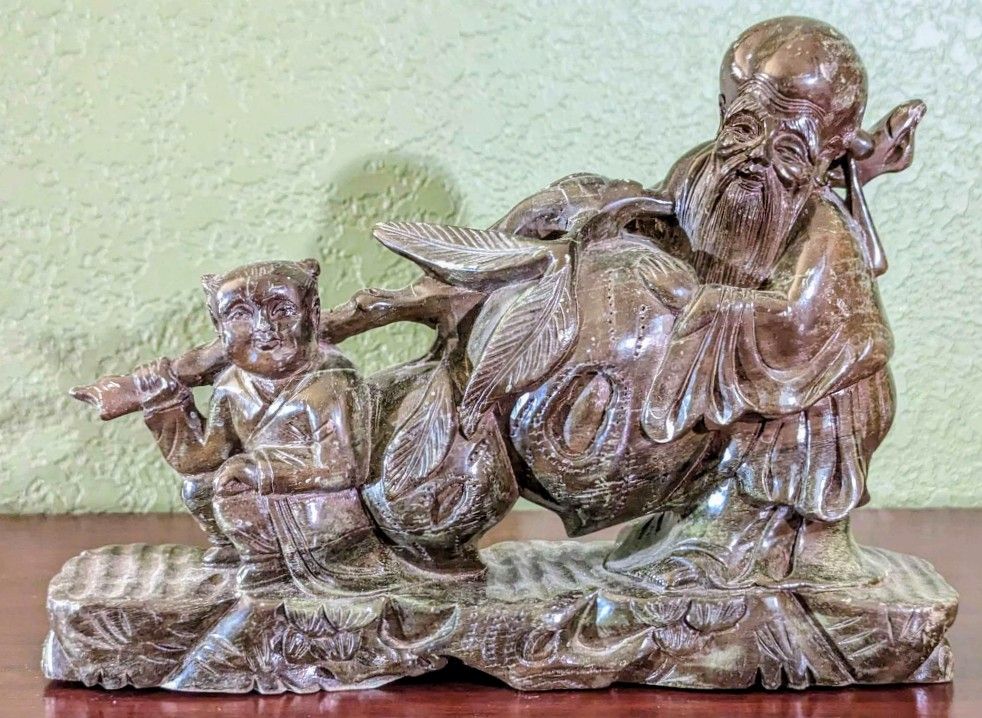 Antique Chinese Boxwood Figurine 