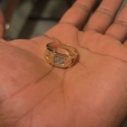 Cuban Link 14k Gold Ring 