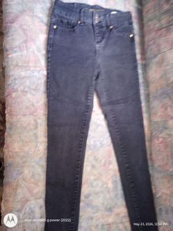 ANNE KLEIN WOMEN'S JEANS BLACK SIZE 4 SMALL HIGH RISE RISE SKINNY