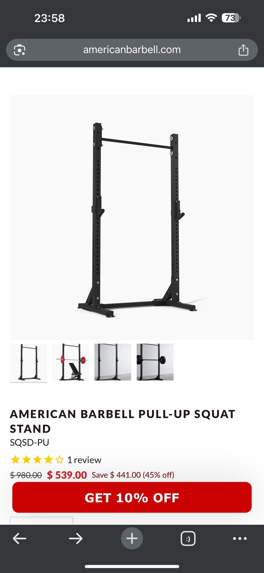 AMERICAN BARBELL PULL-UP SQUAT STAND