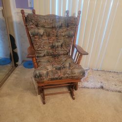 Solid Oak Glider
