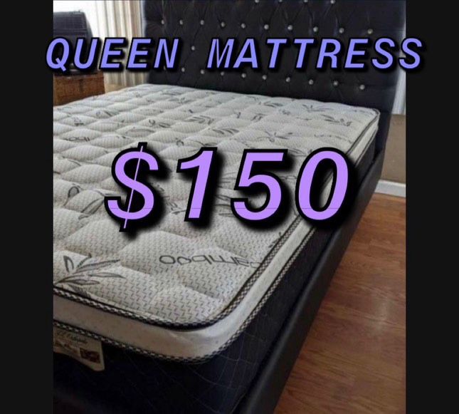 BRAND NEW PILLOW TOP MATTRESSES ✅ COLCHONES NUEVOS PILLOW TOP 💯‼️ QUEEN SIZE $150 ❌ $210 With Box Spring FULL SIZE $140❌ $200 With Box Spring💥