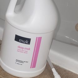 BRAND NEW 1 GALLON JUG OF DEEP MUK SHAMPOO & BODYWASH