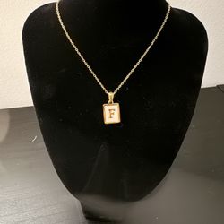 Initial Pendant Letter F