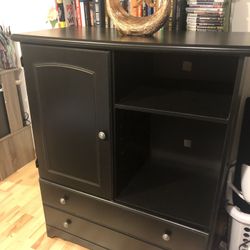 2 Matching Modern Black Dressers