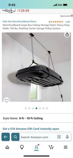 Storeyourboard cargo box ceiling storage hoist sale