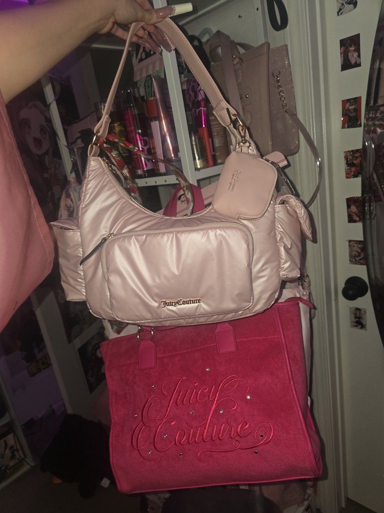 Baby pink Juicy Couture Puffer Bag