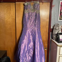 Purple Mermaid Prom Dress 