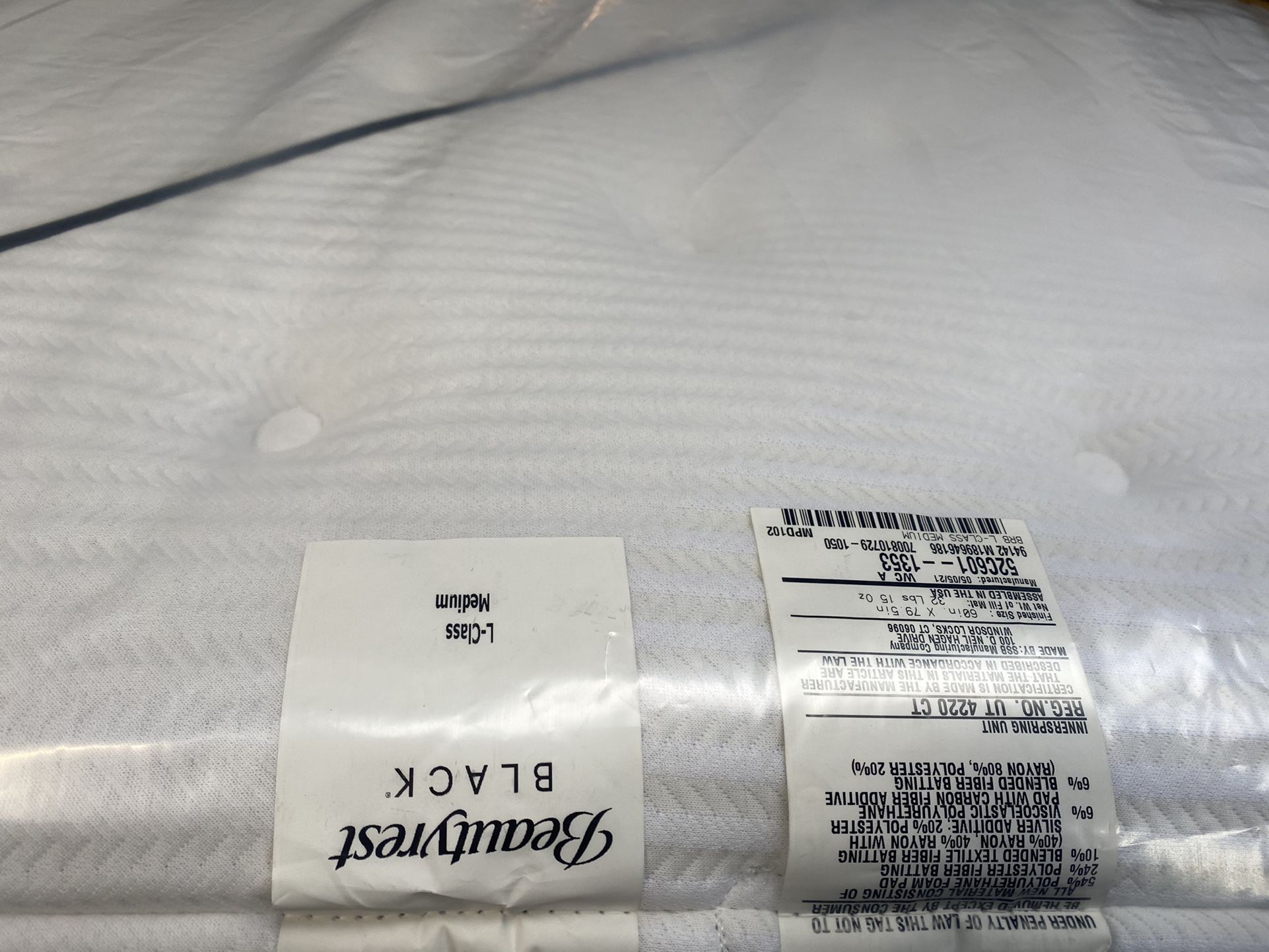 Mattress Beautyrest Black L Class Médium Queen Size Home & Garden