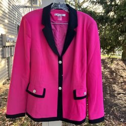 Peter Nygard Collection Pink/Black Blazer