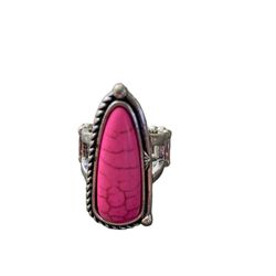 New/ Pink Crackled Statement Ring By Paparazzi 