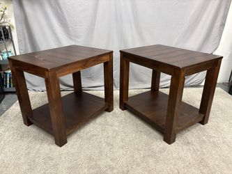ASHLEY Grinlyn Rustic Brown End Table (Set of 2)