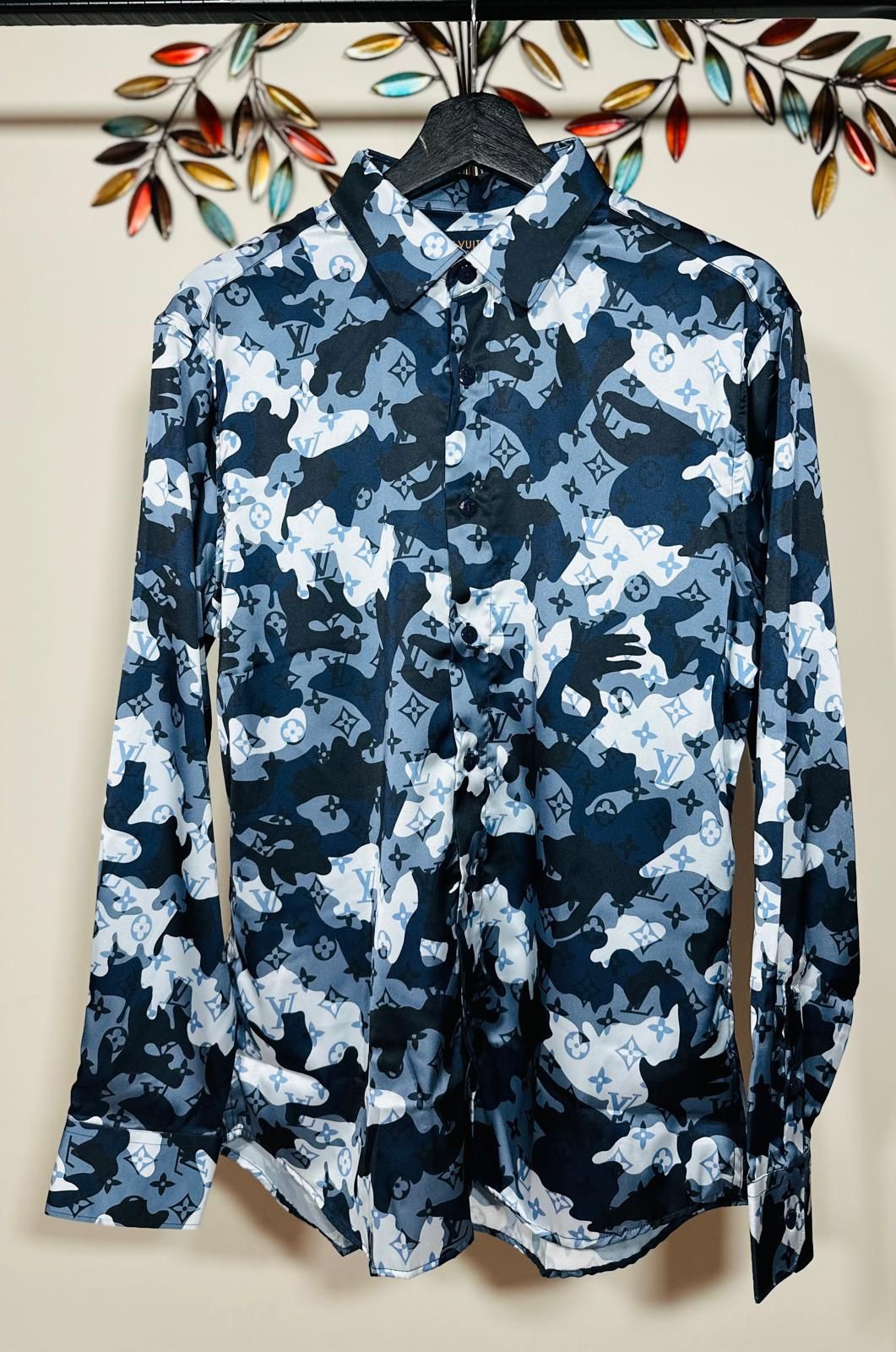 LOUIS VUITTON CAMO SILK SHIRT, VIRGIL ABLOH !!!