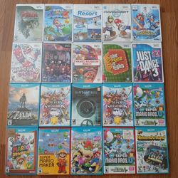 Nintendo Wii and Wii U Video Games Read Description