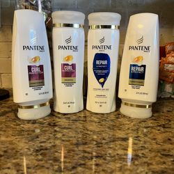 Set Of 4 Pantene Shampoo/conditioner•curl Perfection•repair & Protect•12oz•all For $12
