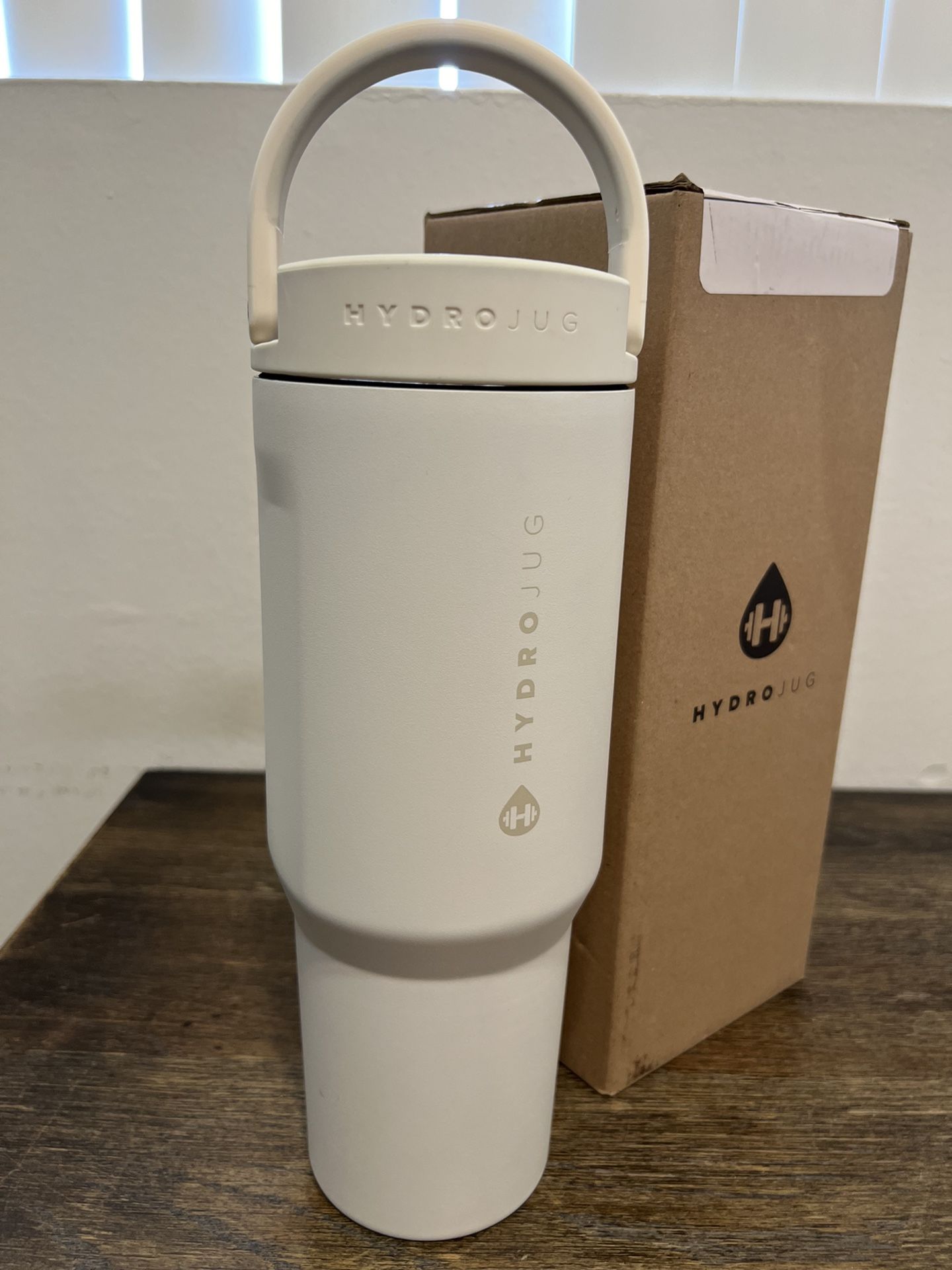 HydroJug Sport - Stainless Steel Tumbler with Straw, Vacuum Insulated, 40oz Leakproof Water Bottle, Ergonomic Design, Reusable, Dishwasher Safe, Rubbe