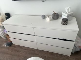 IKEA MALM 6-Drawer White Dresser