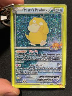 Misty’s Psyduck Liquid Holo Keychain