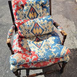 2 Vintage Chairs Wood Carved