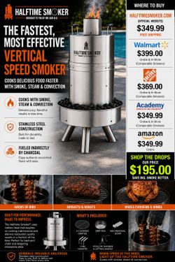 The Halftime Smoker - Smoked Perfection in Half the Time