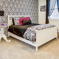 IKEA Queen Bed Frame with Box Spring 