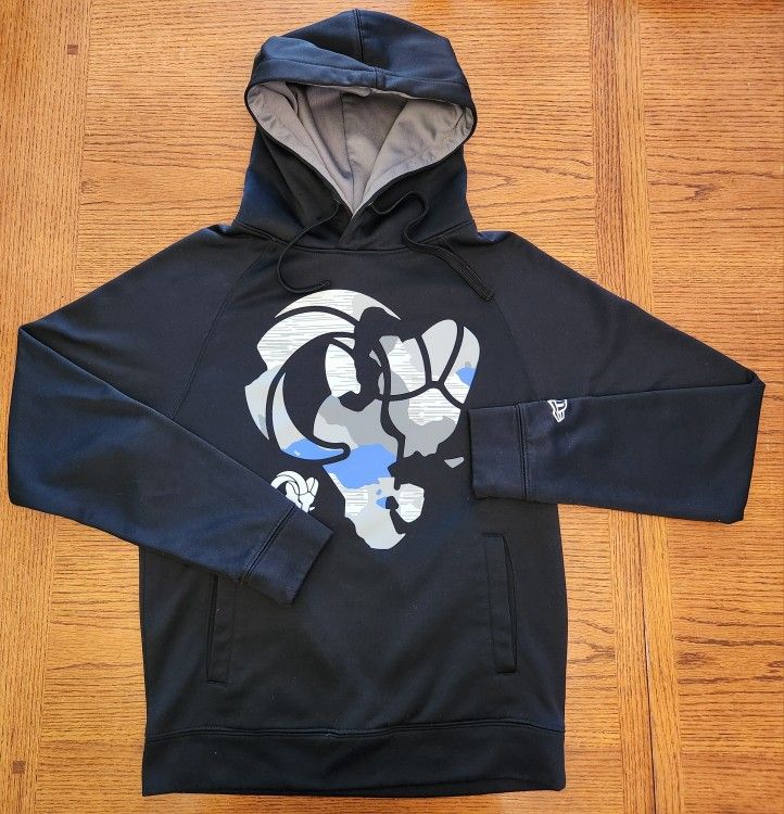 NEW ERA LOS ANGELES RAMS WOMEN'S HOODED SWEATSHIRT, SIZE S