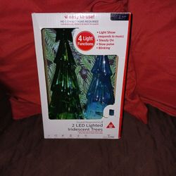 2 LED Light Up Trees $15