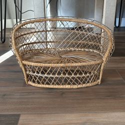 Mini Wicker Peacock Chair
