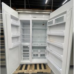 *Lightly Used* 48” Viking Panel Ready Built-in Side by Side Refrigerator