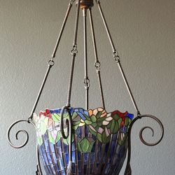 Tiffany Style Glass Chandelier 