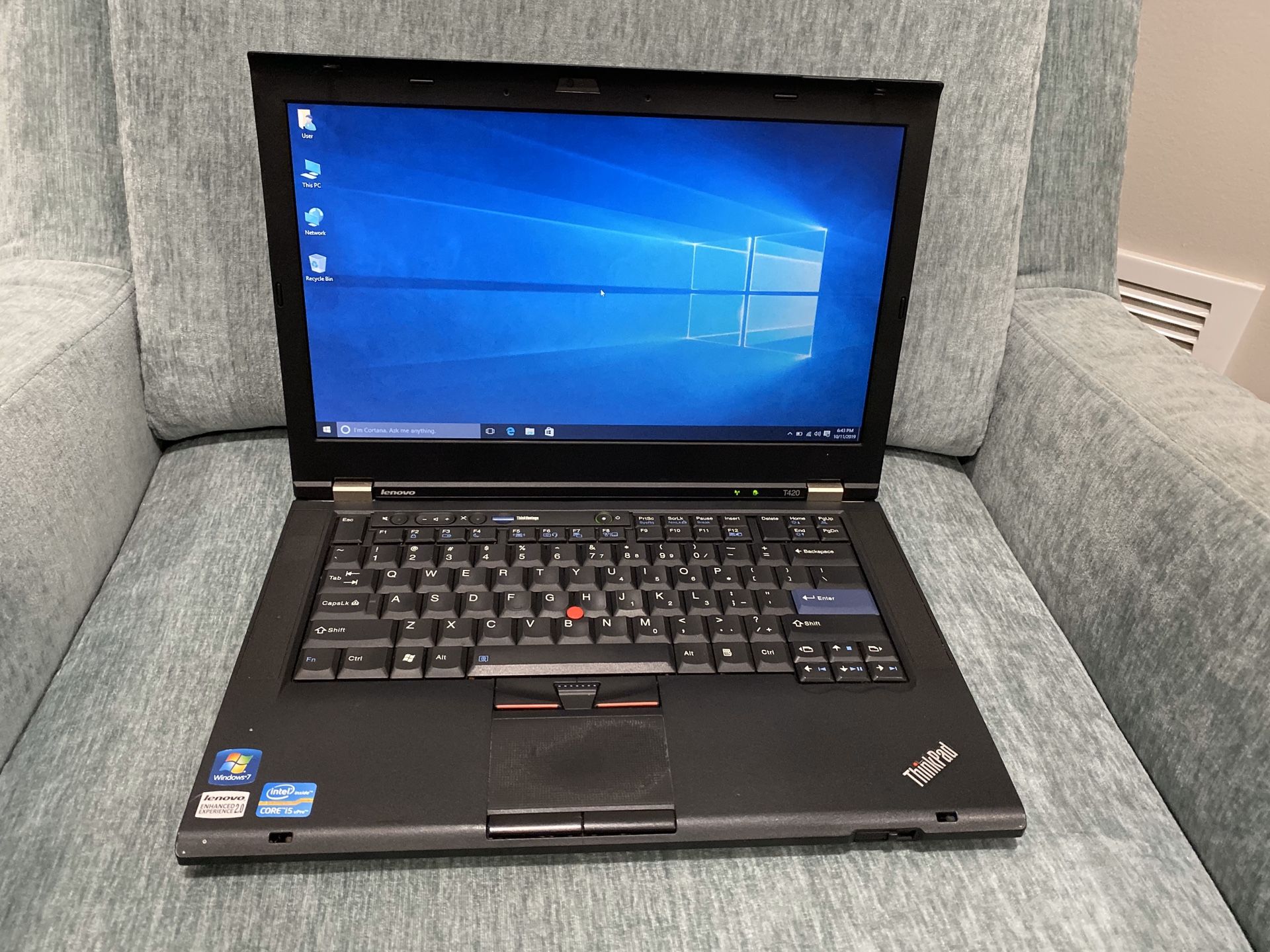 Lenovo ThinkPad T420 Laptop 2.5ghz Core i5 4gb RAM 250gb HD Windows 10 Pro