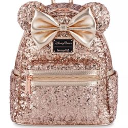 Rose Gold Disney Backpack 